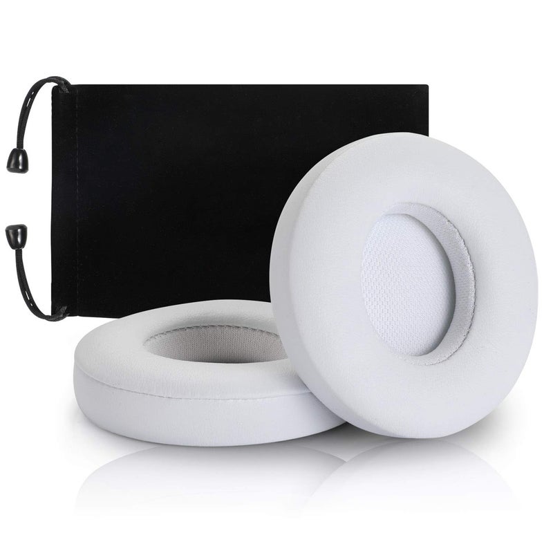 Cypher.V Replacement Earpad Cover, Ear Cushion Pads Compatible with Solo 2.0 3.0 Headphones by Dr. Dre 1 Pair (White) - Image 1